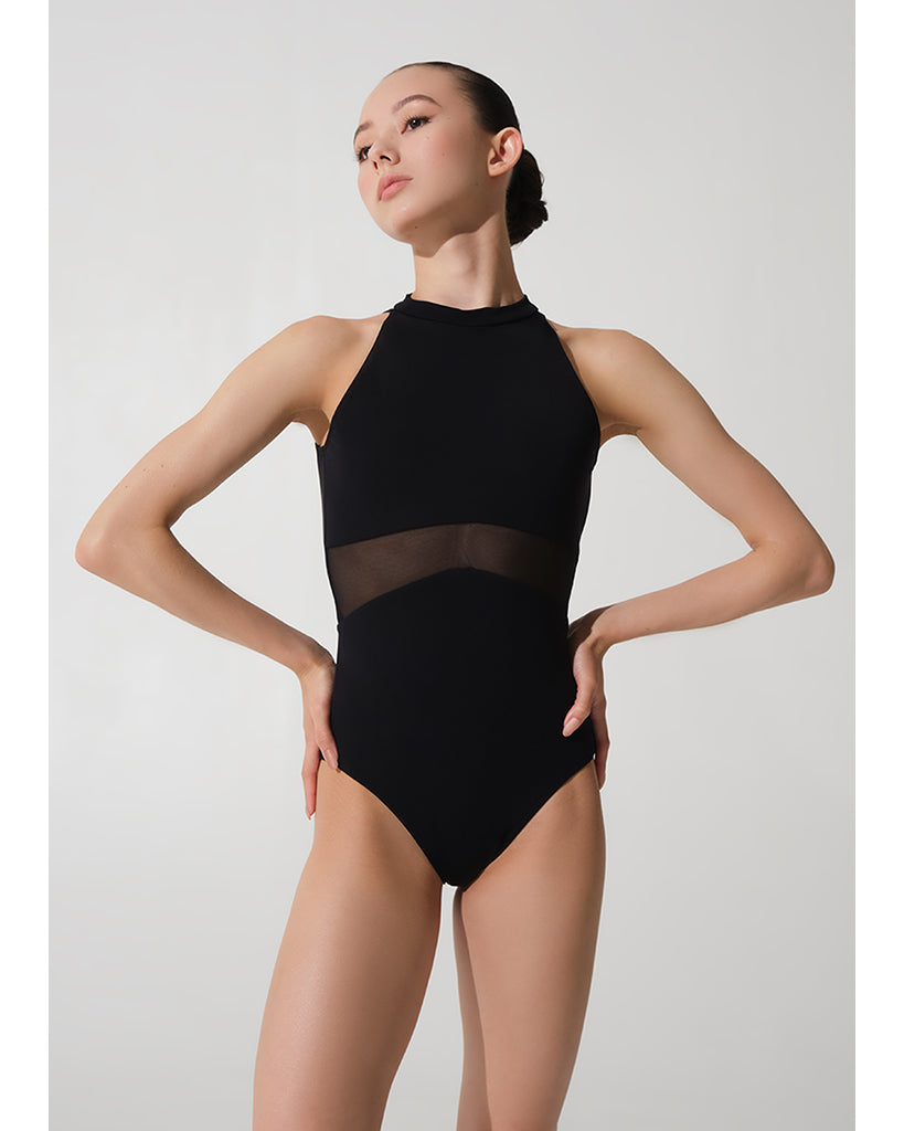 Grishko Noreen High Neck Open Mesh Back Sleeveless Leotard - DA2077MP Womens - Dancewear - Bodysuits &amp; Leotards - Dancewear Centre Canada