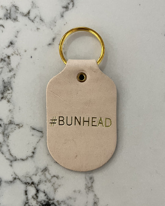 Hand & Sew Dancewear Centre Recycled Leather Keychain - Bunhead - Natural