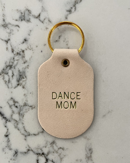 Hand & Sew Dancewear Centre Recycled Leather Keychain - Dance Mom - Natural