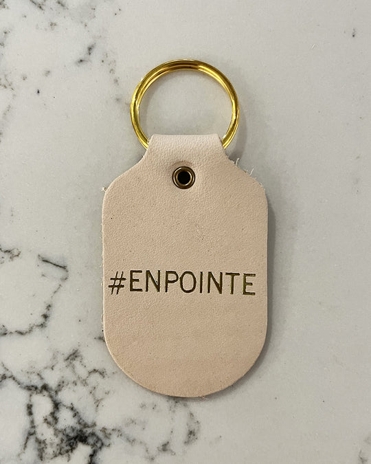 Hand & Sew Dancewear Centre Recycled Leather Keychain - En Pointe - Natural