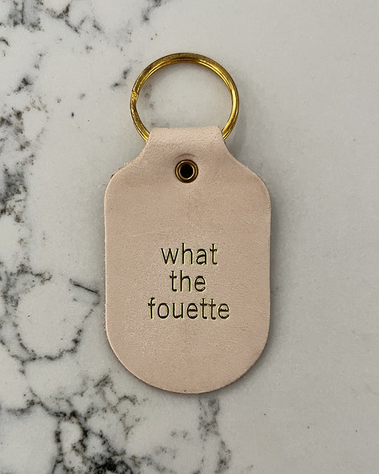 Hand & Sew Dancewear Centre Recycled Leather Keychain - What the Fouette - Natural