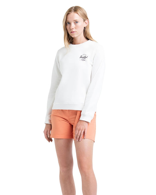 Herschel Supply Co Classic Logo Crewneck Sweatshirt - Womens - Black/White