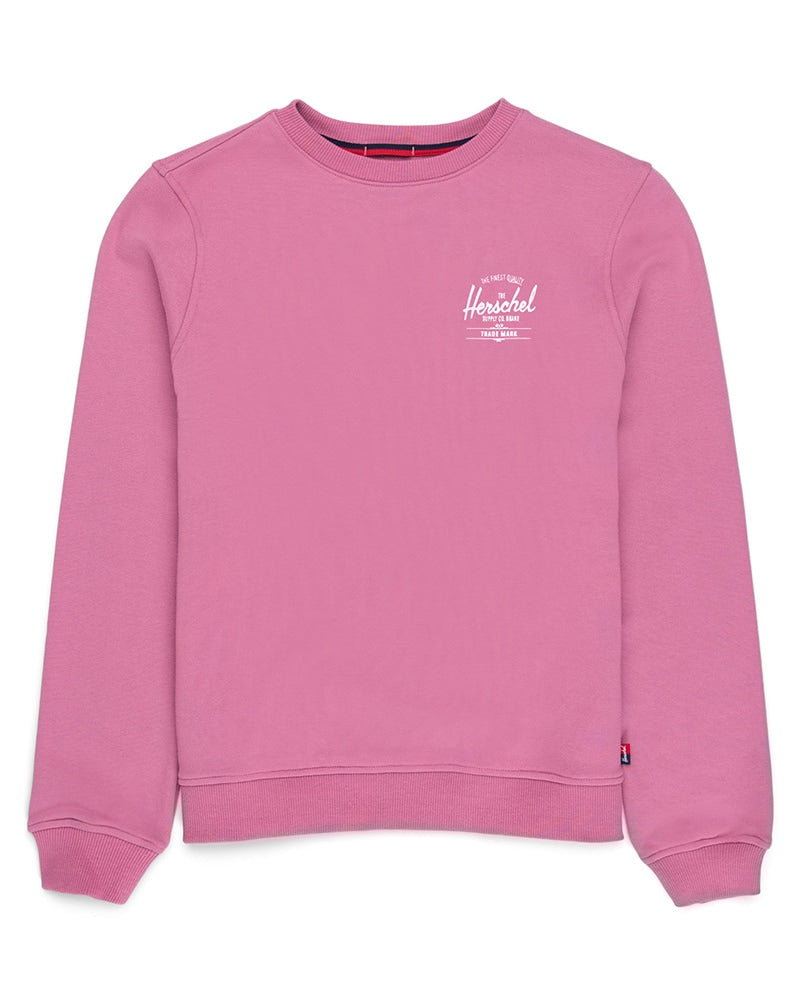 Herschel Supply Co Classic Logo Crewneck Sweatshirt - Womens - Heather Rose/White - Dancewear - Tops - Dancewear Centre Canada