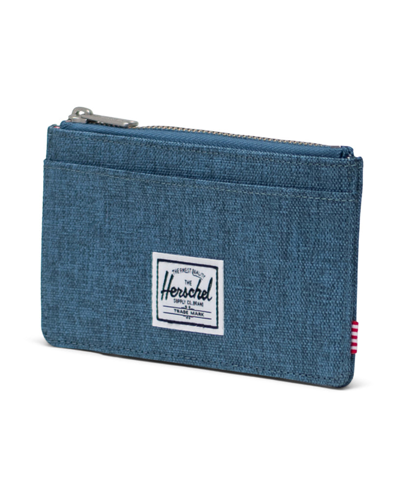 Herschel Supply Co Oscar II RFID Zip Wallet - Copen Blue Crosshatch