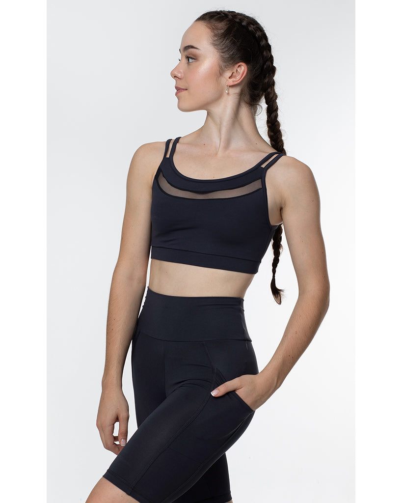 Intermezzo Topmerbistrap Double Strap Mesh Back Bra Top - 6573 Womens - Dancewear - Tops - Dancewear Centre Canada