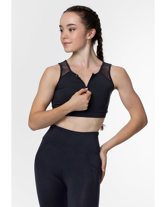 Intermezzo Topmercrem Zip Front Mesh Back Bra Top - 6572 Womens