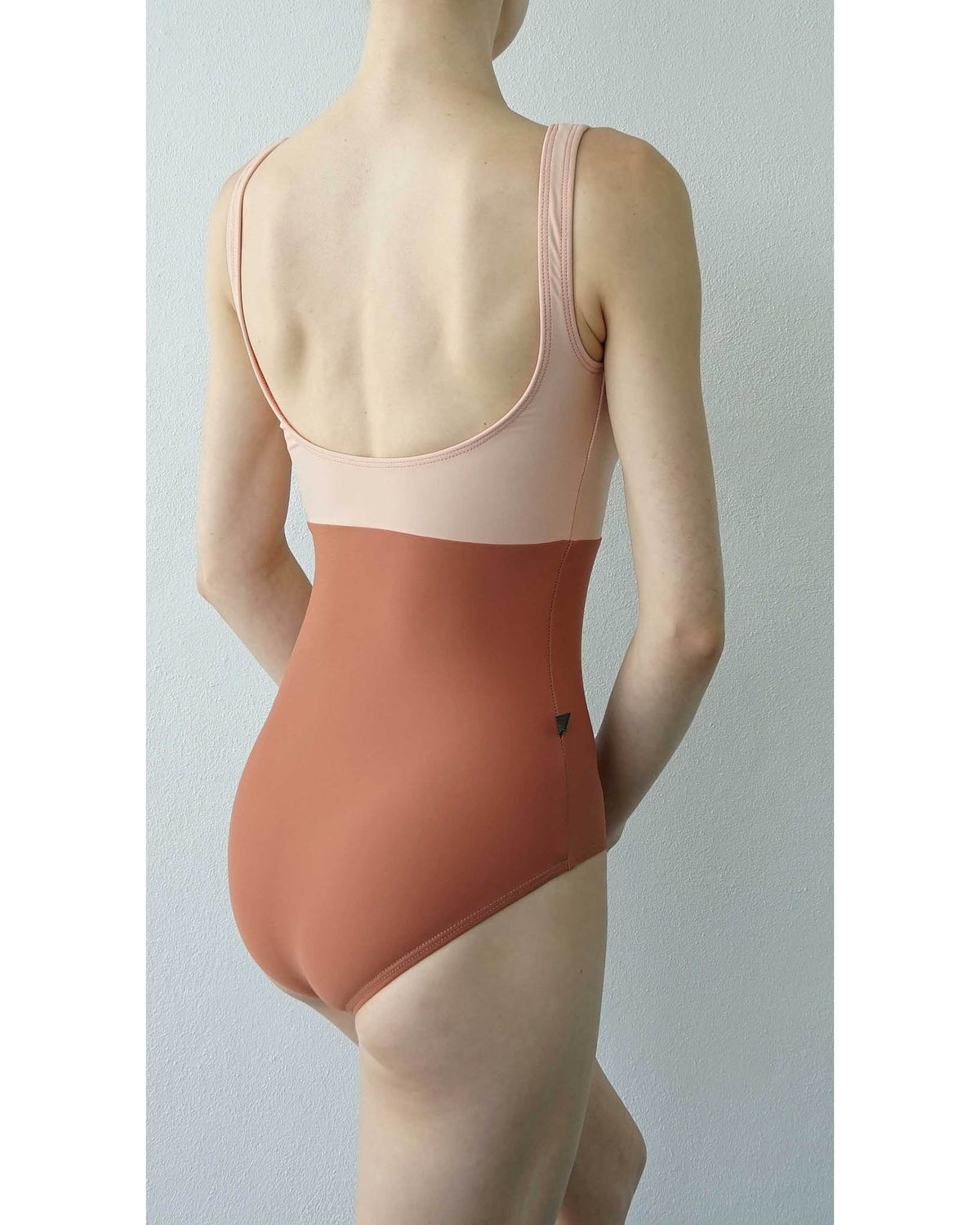 Jule Dancewear Luster Pop Mesh Contrast Tank Leotard - Womens - Peach/Terra Cotta - Dancewear - Bodysuits &amp; Leotards - Dancewear Centre Canada