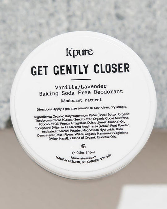 K'pure Naturals Get Gently Closer - Baking Soda-Free Natural Deodorant .5oz - Vanilla / Lavender