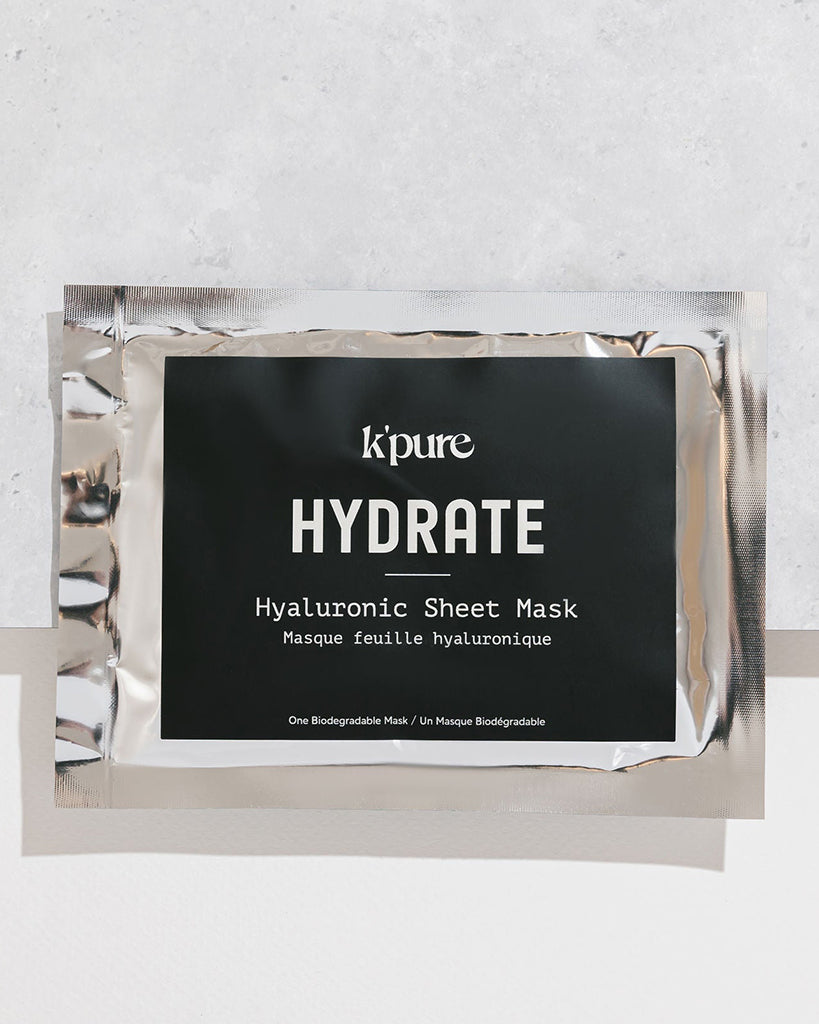 K&#39;pure Naturals Hydrate Hyaluronic Acid Sheet Mask - Accessories - Body Care - Dancewear Centre Canada