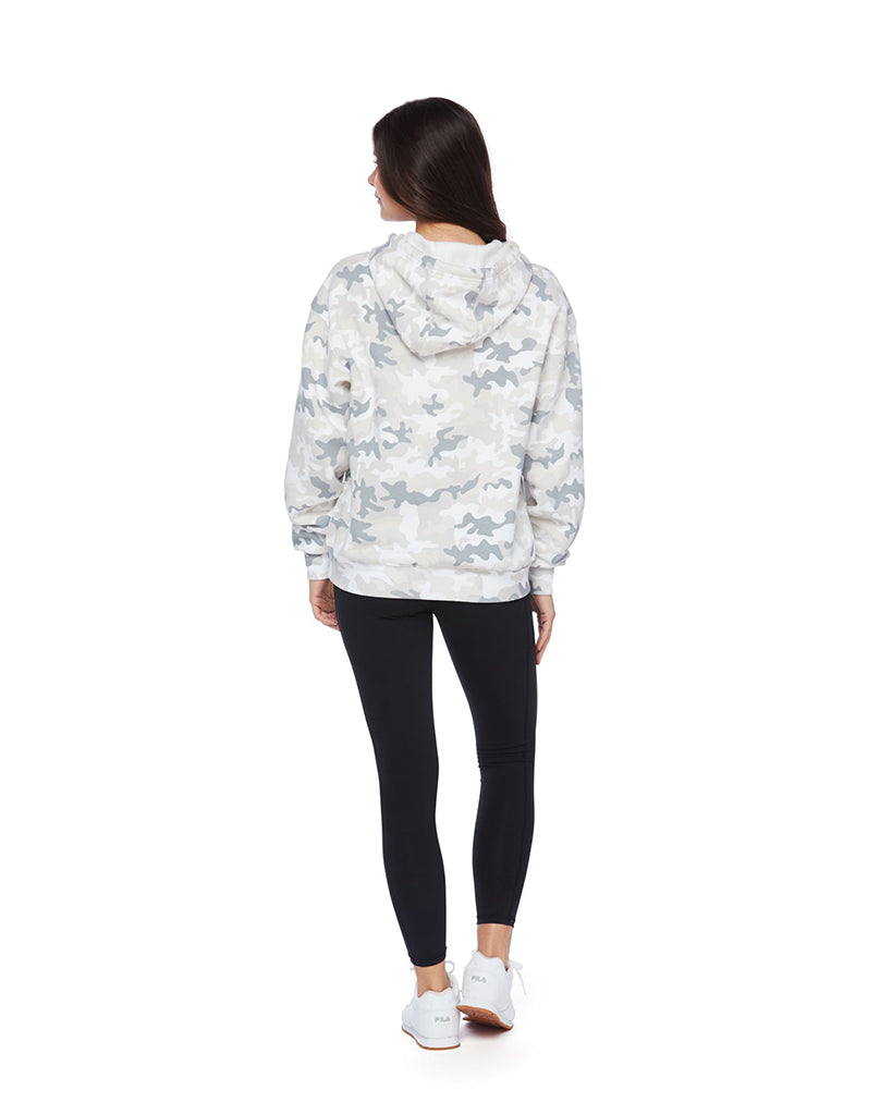 Lazypants Chloe Fleece Hoodie - Womens - White Camo - Activewear - Tops - Dancewear Centre Canada