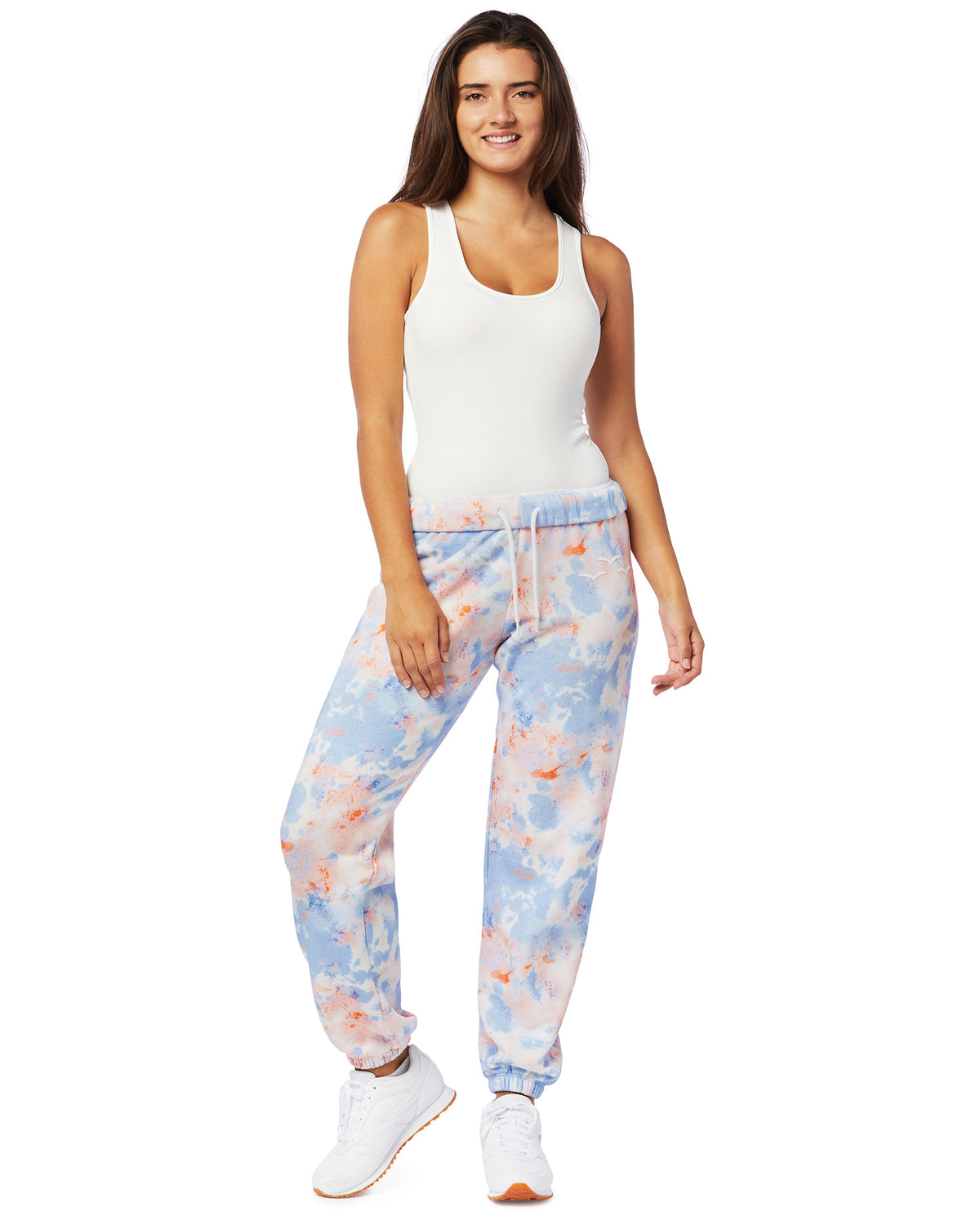 Lazypants Niki Original Fleece Print Sweatpants  - Womens - Blue Creamsicle - Activewear - Bottoms - Dancewear Centre Canada