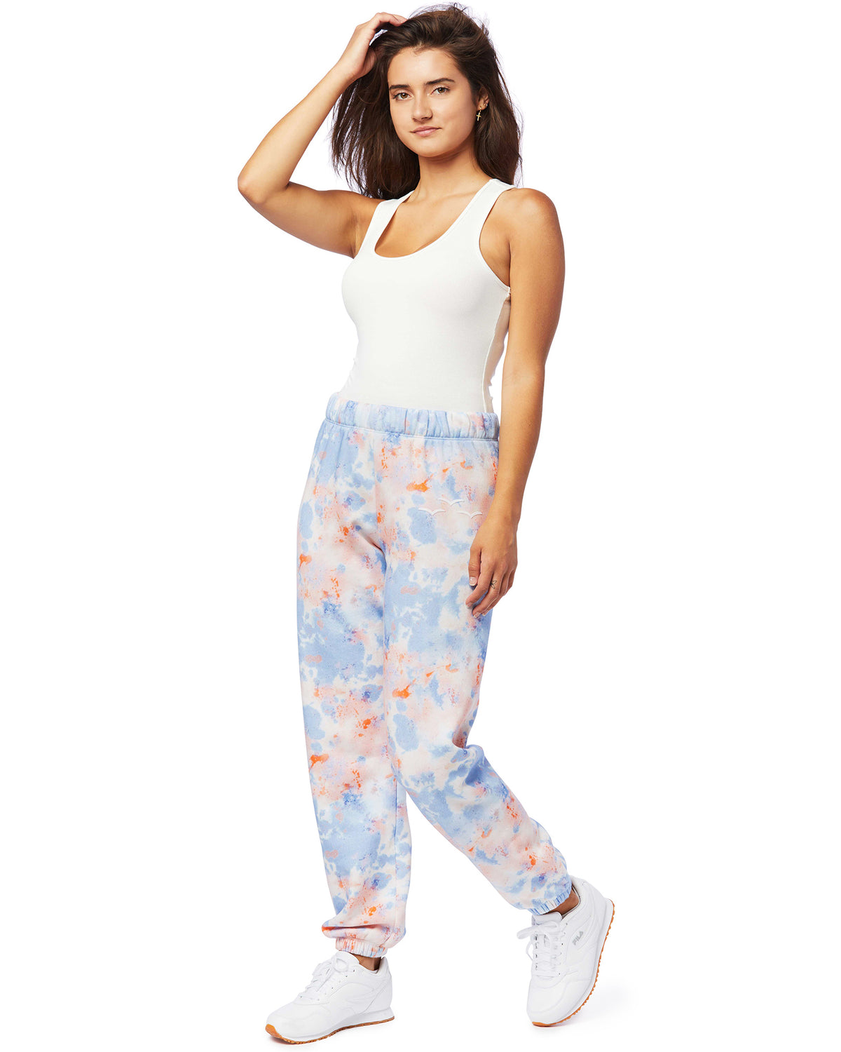 Lazypants Niki Original Fleece Print Sweatpants  - Womens - Blue Creamsicle - Activewear - Bottoms - Dancewear Centre Canada