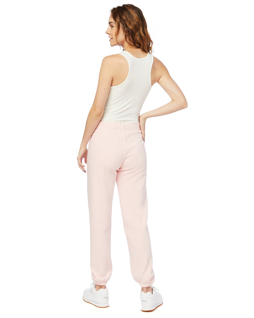 Baby Pink Sweat Cuffed High Waist Sweatpants