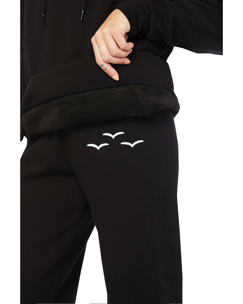 Lazypants Niki Ultra Soft Fleece Sweatpants - Womens - Black