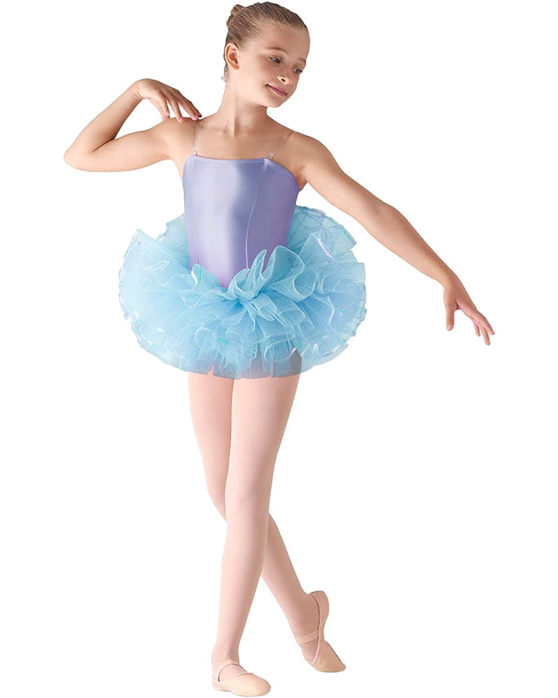 Leo&#39;s Dancewear Sequin Trim Stiff Tulle Classic Ballet Tutu - LD153CT Girls Dancewear - Tutus Leos Dancewear Sky Blue One Size  Dancewear Centre Canada