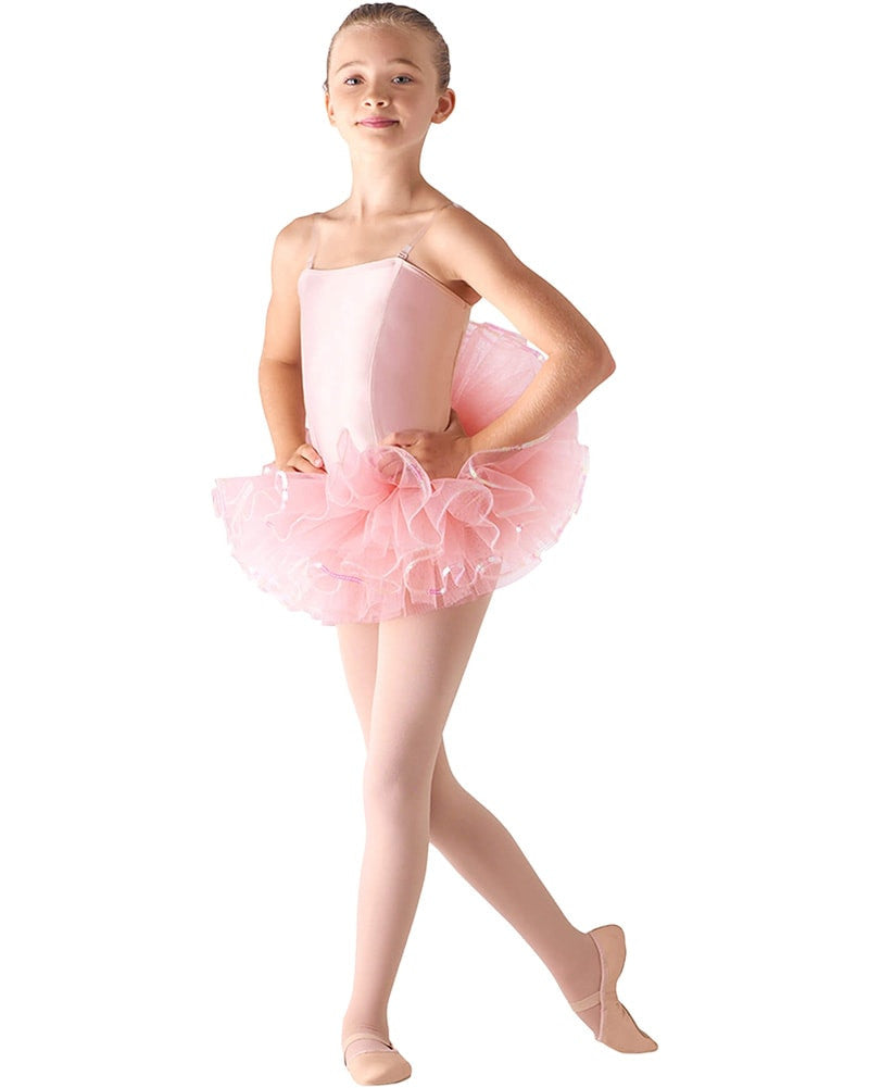 Leo&#39;s Dancewear Sequin Trim Stiff Tulle Classic Ballet Tutu - LD153CT Girls Dancewear - Tutus Leos Dancewear Pink One Size  Dancewear Centre Canada