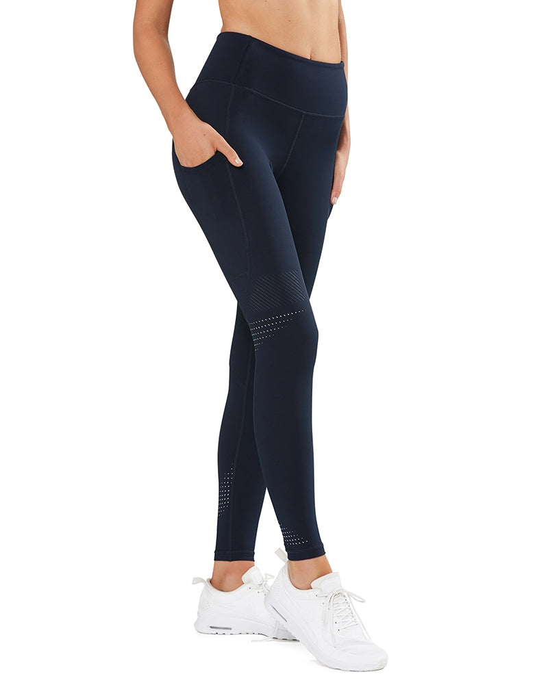 Lilybod Teagan Subtle Shine High Waist Legging  - Womens - Midnight Navy - Activewear - Bottoms - Dancewear Centre Canada