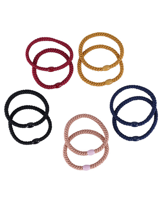 LimLim Thin Braided Elastic Bundle Assorted 10 Pack