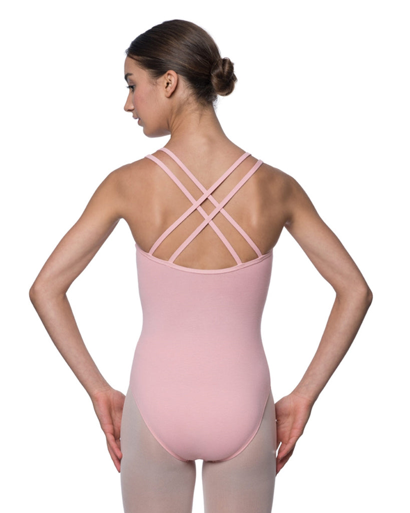 Lulli Dancewear Yvette Double Strap Criss Cross Back Camisole Leotard - LUB206 Womens - Dancewear - Bodysuits &amp; Leotards - Dancewear Centre Canada