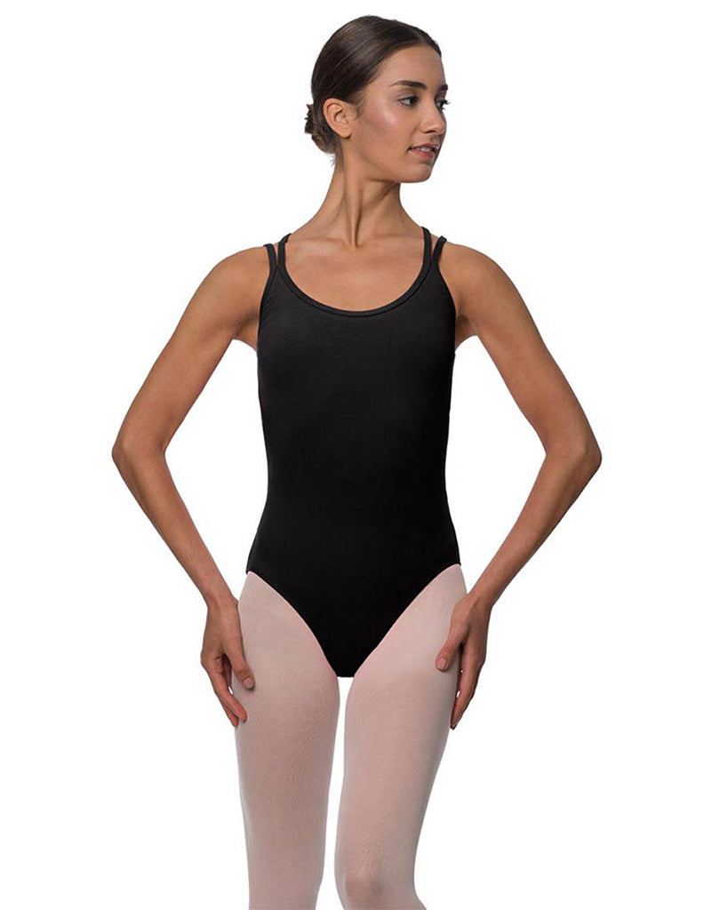 Lulli Dancewear Yvette Double Strap Criss Cross Back Camisole Leotard - LUB206 Womens - Dancewear - Bodysuits &amp; Leotards - Dancewear Centre Canada