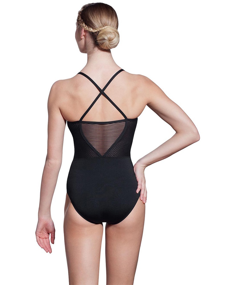 Lulli Dancewear Simone Overlaid Striped Mesh Camisole Leotard - LUF440 Womens - Dancewear - Bodysuits &amp; Leotards - Dancewear Centre Canada