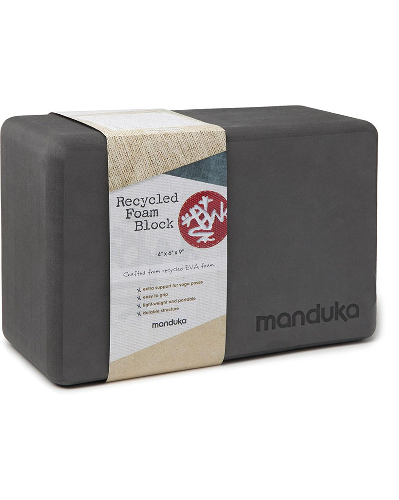 Manduka Recycled Foam Yoga Block - Thunder - Accessories - Yoga - Dancewear Centre Canada
