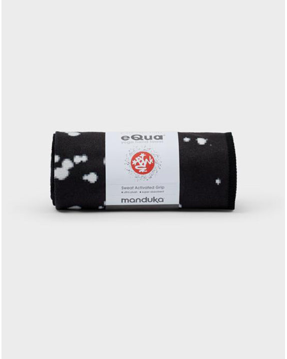 Manduka eQua Hand Towel - Mini Dot Black - Accessories - Yoga - Dancewear Centre Canada