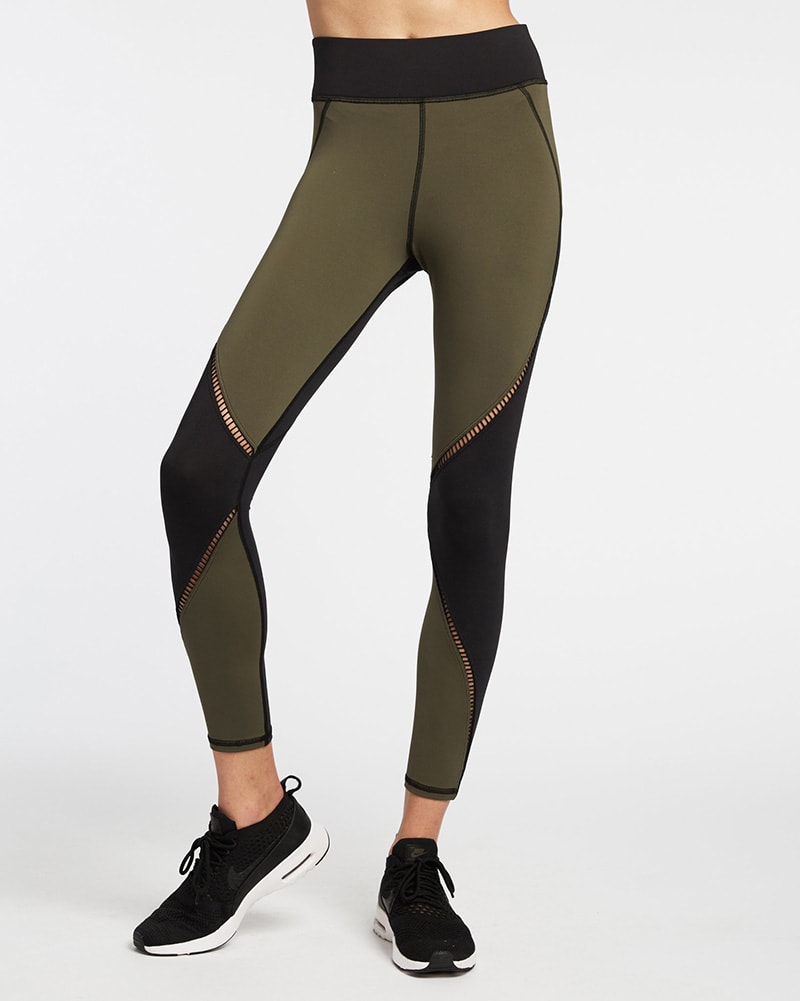 Michi Axial Legging - Womens - Olive/Black - Activewear - Bottoms - Dancewear Centre Canada