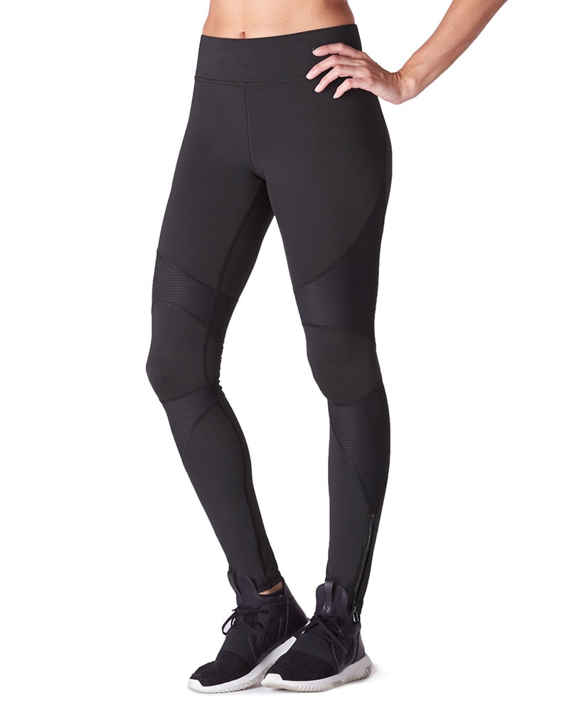Michi Moto Zip Legging - Womens - Black - Activewear - Bottoms - Dancewear Centre Canada