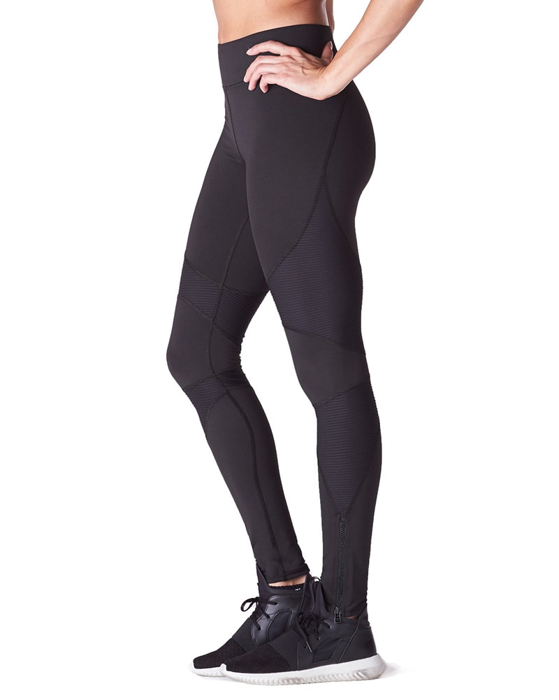 Womens Running Tights Mid-Waist 3/4 Length Tummy Control Mesh Leggings– All  About Socks