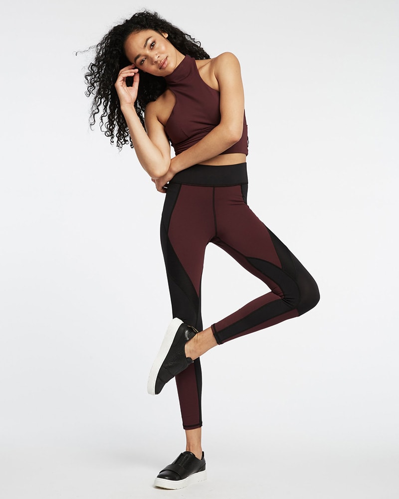 Michi Extension Legging - Womens - Mulberry/Black - Activewear - Bottoms - Dancewear Centre Canada