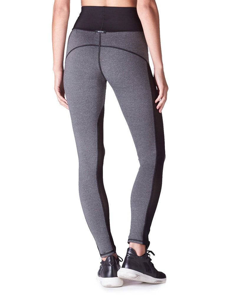 Michi Summit High Waisted Legging - Womens - Light Heather Grey - Activewear - Bottoms - Dancewear Centre Canada