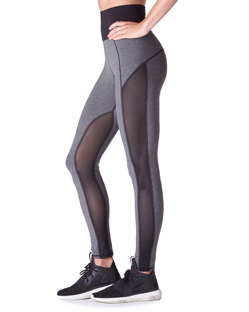 Michi Summit High Waisted Legging - Womens - Light Heather Grey - Activewear - Bottoms - Dancewear Centre Canada