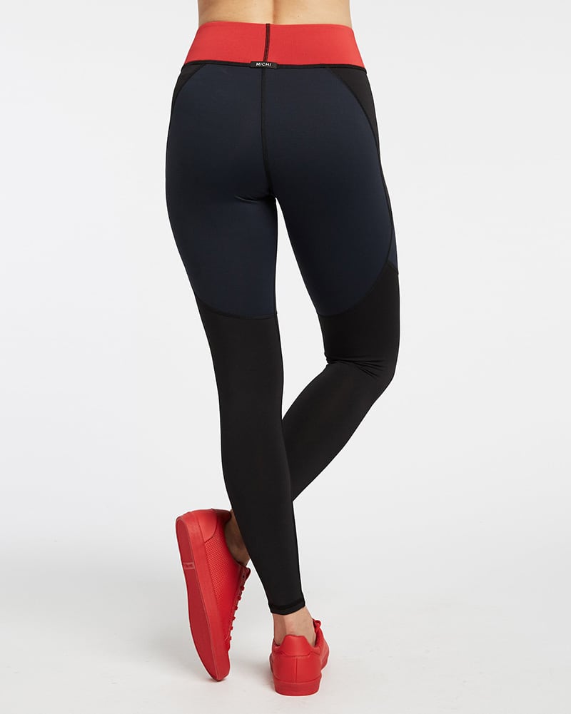 Michi Tidal Legging - Womens - Black/Deep Sea Navy - Activewear - Bottoms - Dancewear Centre Canada