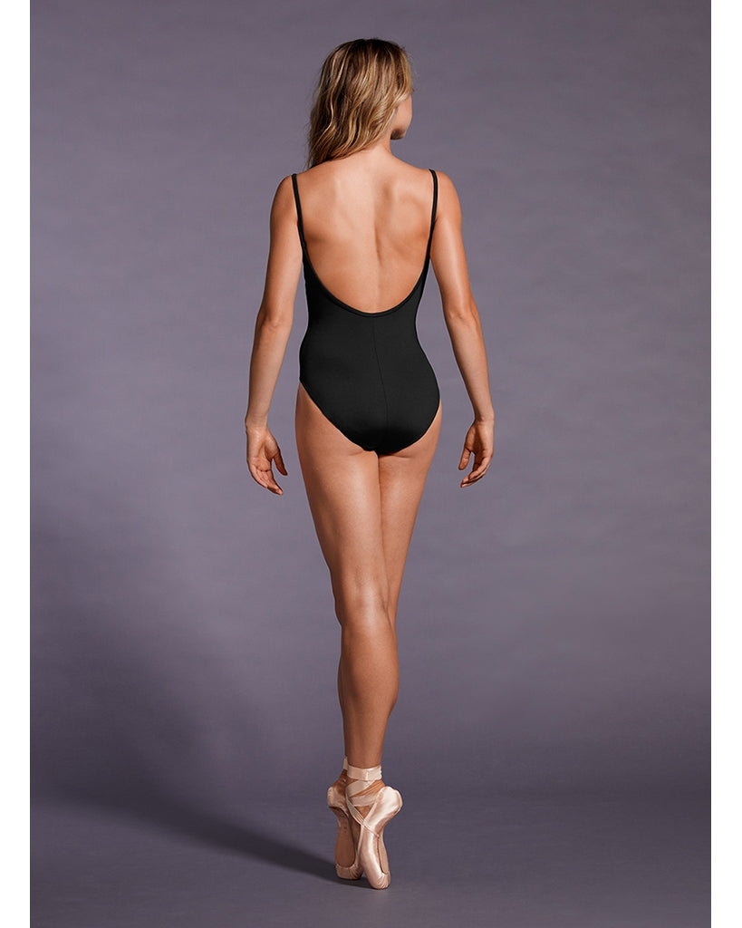 Mirella Black Label Twist Detail Paneled Low Back Camisole Leotard - MB7228 Womens - Dancewear - Bodysuits &amp; Leotards - Dancewear Centre Canada