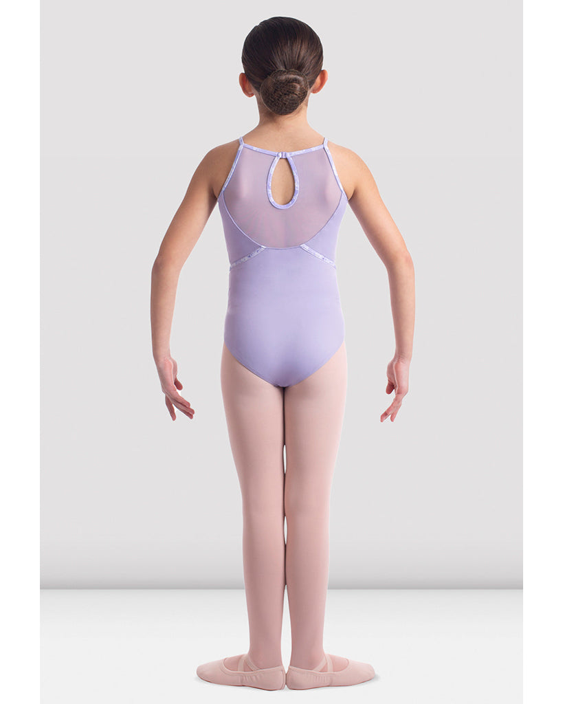 Mirella Jardin Printed Bind Detail Mesh Insert Camisole Leotard - M1235C Girls - Dancewear - Bodysuits & Leotards - Dancewear Centre Canada