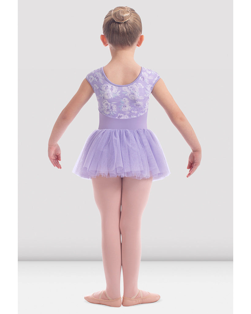 Mirella Soft Floral Printed Gathered Bodice Cap Sleeve Tutu Ballet Dress - M1541C Girls - Dancewear - Dresses - Dancewear Centre Canada