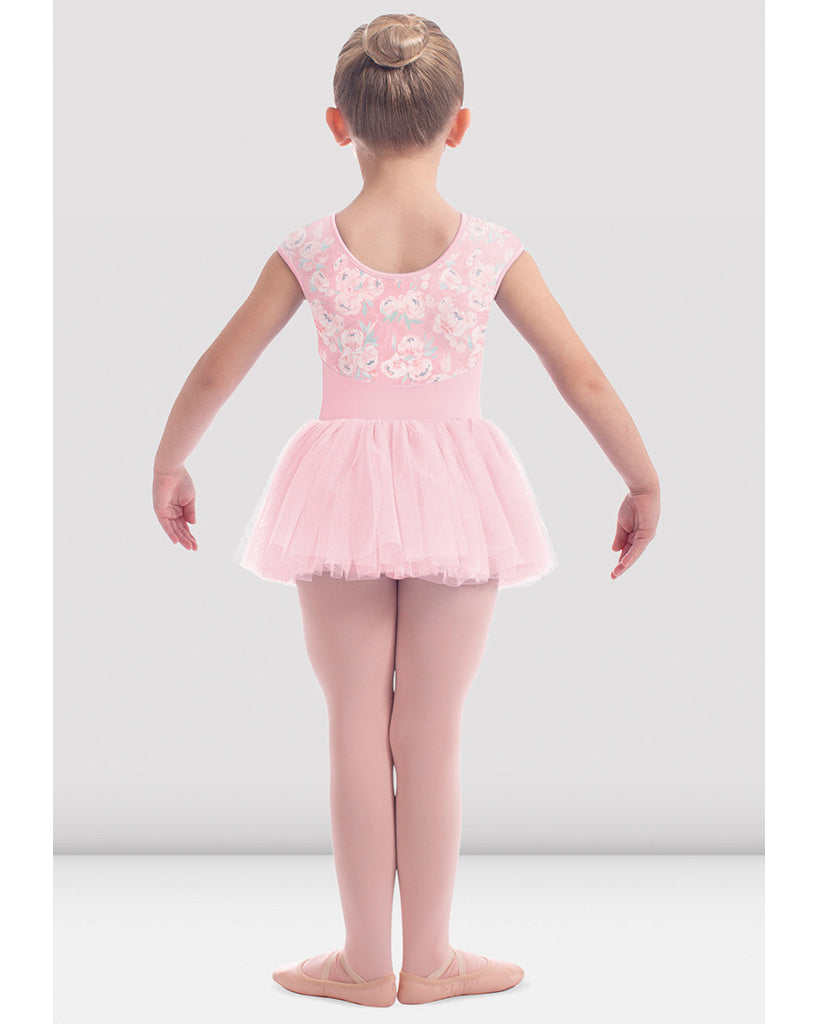 Mirella Soft Floral Printed Gathered Bodice Cap Sleeve Tutu Ballet Dress - M1541C Girls - Dancewear - Dresses - Dancewear Centre Canada