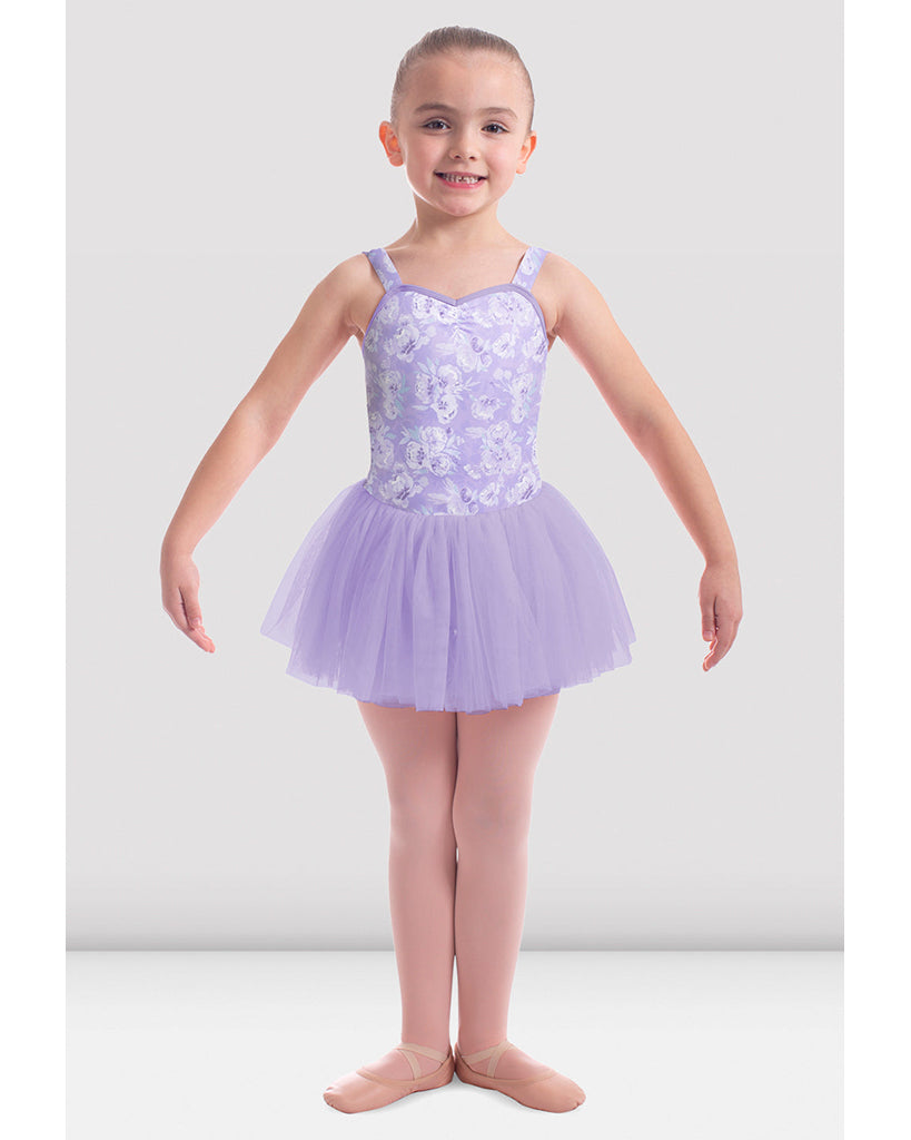 Mirella Soft Floral Printed Gathered Bodice Tank Tutu Ballet Dress - M473C Girls - Dancewear - Dresses - Dancewear Centre Canada
