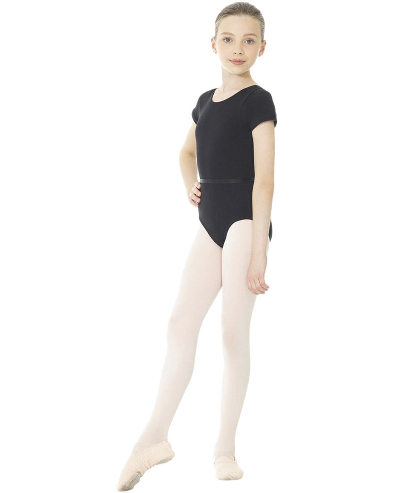 Mondor Academy RAD Short Sleeve Leotard - 1635C Girls Dancewear - Bodysuits &amp; Leotards Mondor Black 2/4  Dancewear Centre Canada