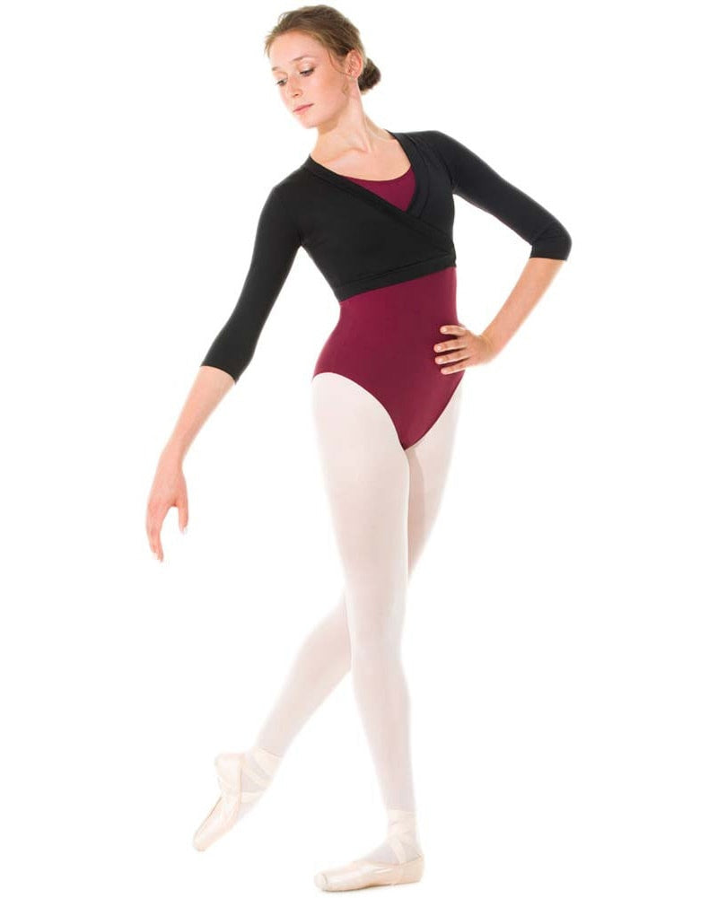 Mondor 3/4 Sleeve Wrap Top - 3542 Womens Dancewear - Tops Mondor    Dancewear Centre Canada