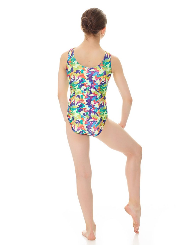 Mondor Abstract Print Gymnastic Tank Leotard - 37822C Girls - Dancewear - Gymnastics - Dancewear Centre Canada