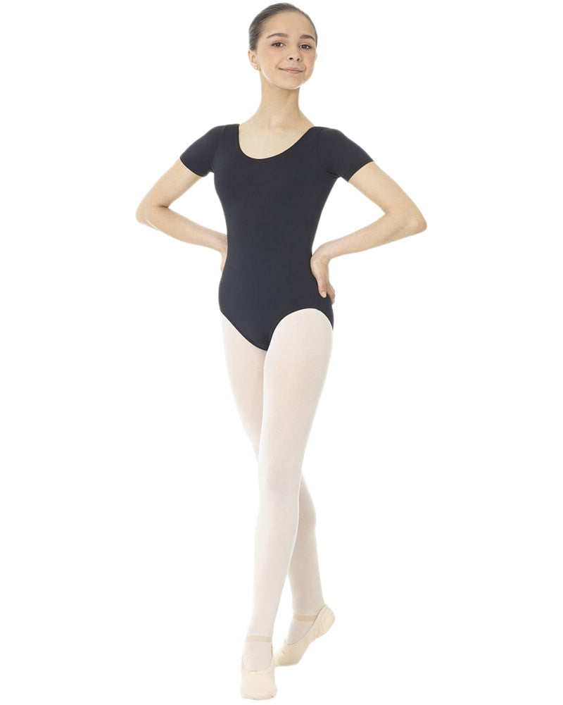 Mondor Essentials Classic Cut Short Sleeve Leotard - 40096C Girls - Dancewear - Bodysuits &amp; Leotards - Dancewear Centre Canada