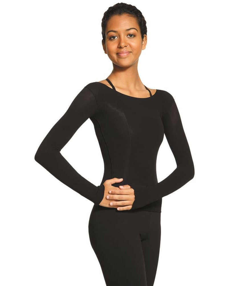 Mondor Body Pop Sheer Long Sleeve Dance Top - 816 Womens - Dancewear - Tops - Dancewear Centre Canada