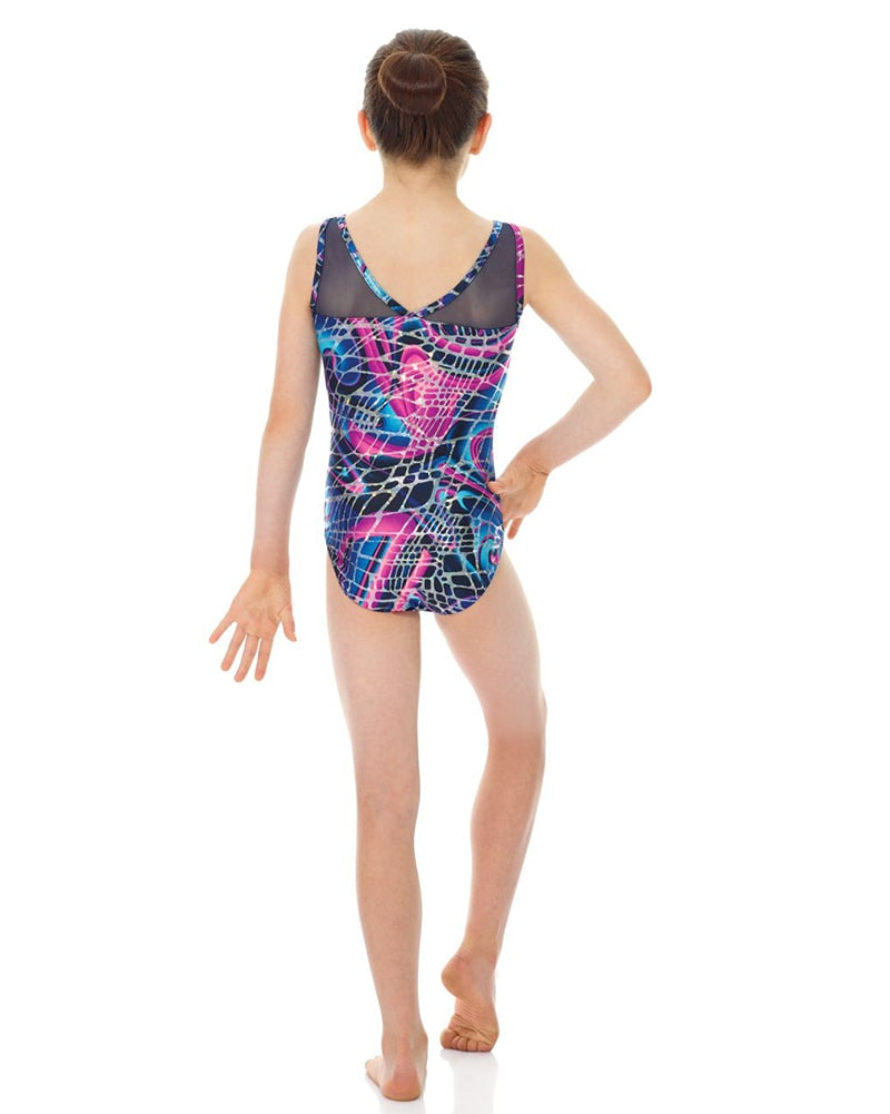 Mondor Combination Print Gymnastic Mesh Tank Leotard - 17817C Girls - Dancewear - Gymnastics - Dancewear Centre Canada