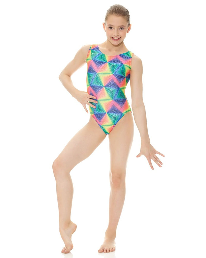 Mondor Metallic Print Gymnastic Tank Leotard - 27822C Girls - Dancewear - Gymnastics - Dancewear Centre Canada