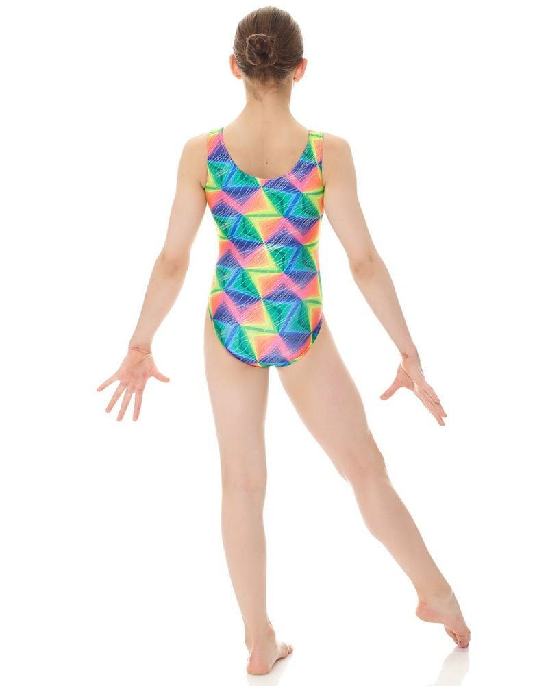 Mondor Metallic Print Gymnastic Tank Leotard - 27822C Girls - Dancewear - Gymnastics - Dancewear Centre Canada