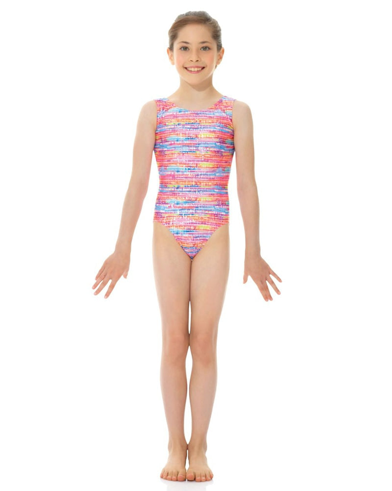Mondor Metallic Print Gymnastic Tank Leotard - 27822C Girls - Dancewear - Gymnastics - Dancewear Centre Canada