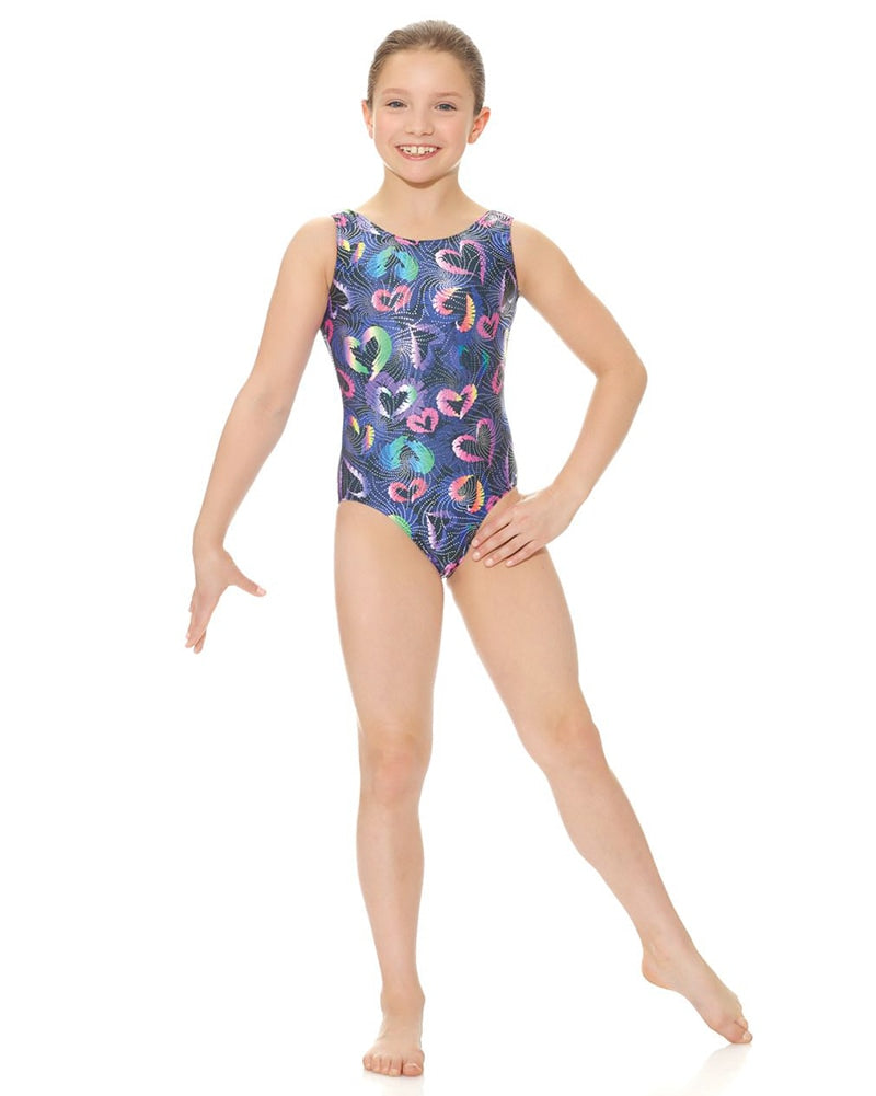 Mondor Metallic Print Gymnastic Tank Leotard - 27822C Girls - Dancewear - Gymnastics - Dancewear Centre Canada
