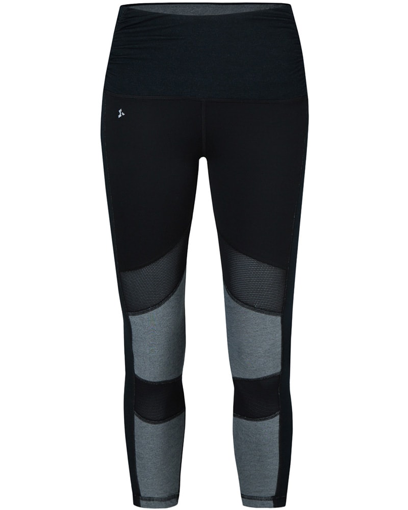 Nux Active Reversible Kent Capri Legging - P3013R Womens - Black Ink/Heather Grey - Activewear - Bottoms - Dancewear Centre Canada
